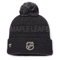 2026 Authentic Pro Road Cuffed Pom Knit Toque - BLACK
