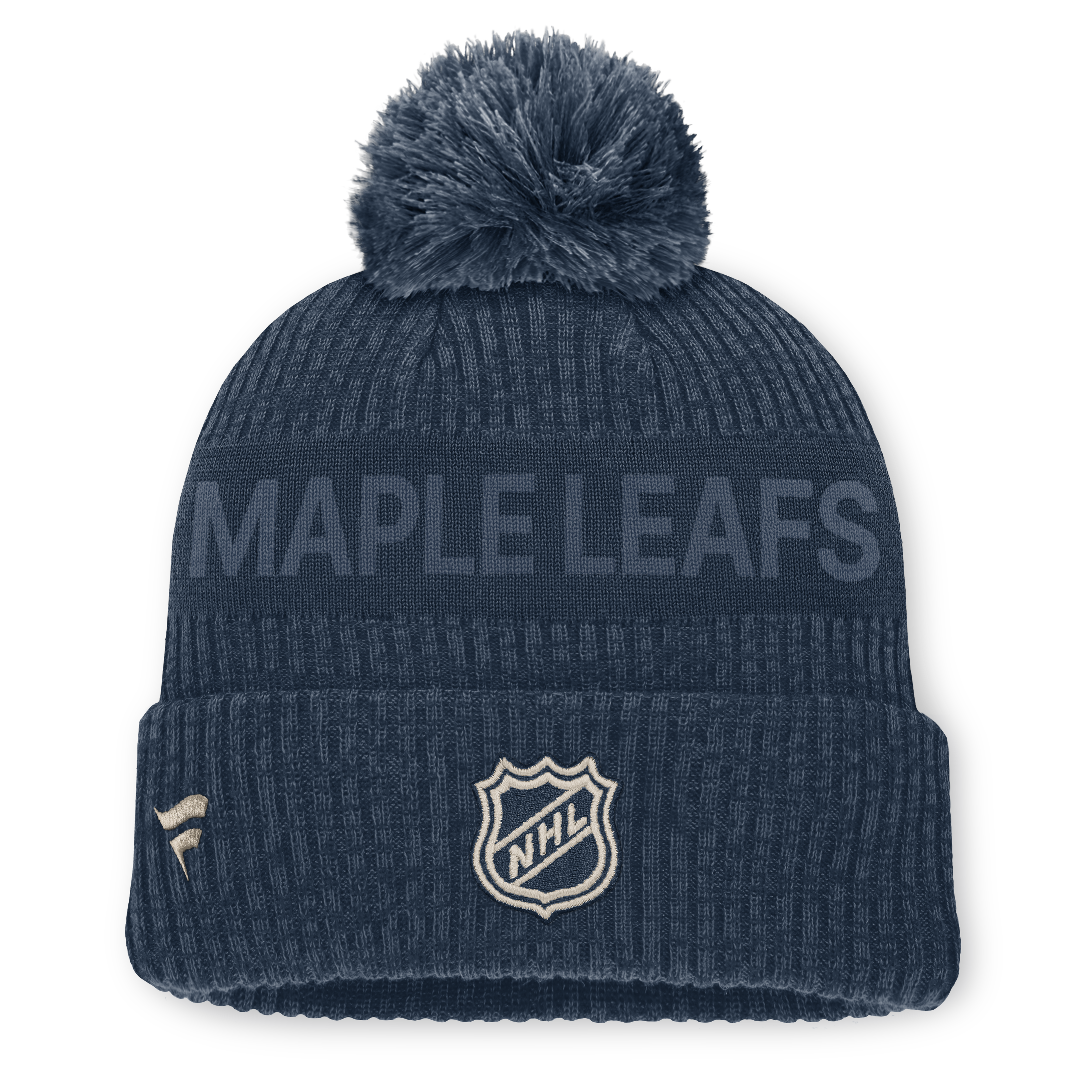 2026 Authentic Pro Road Cuffed Pom Knit Toque - NAVY