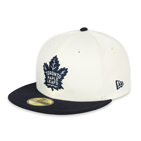 Maple Leafs New Era Men's 59FIFTY Prim Logo Fitted Hat - NAVY