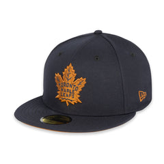 Maple Leafs New Era Men's 59FIFTY Prim Logo Fitted Hat - NAVY/BROWN
