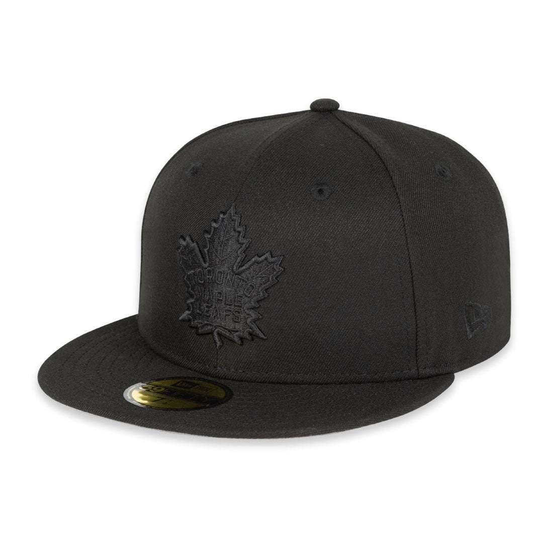 Maple Leafs New Era Men's 59FIFTY Tonal Prim Logo Fitted Hat - BLACK –  shop.realsports
