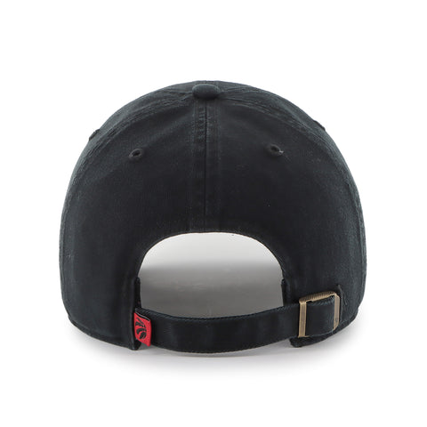 Raptors 47 Brand Global Logo Clean Up Slouch Adjustable Hat - BLACK