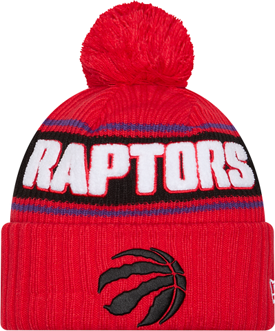 Bold Part Logo Knit Cuffed Pom Toque