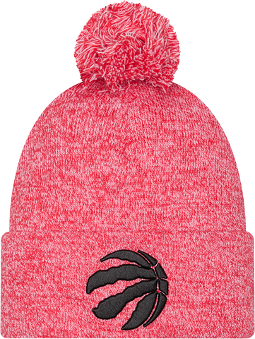 Marled Part Logo Knit Cuffed Pom Toque