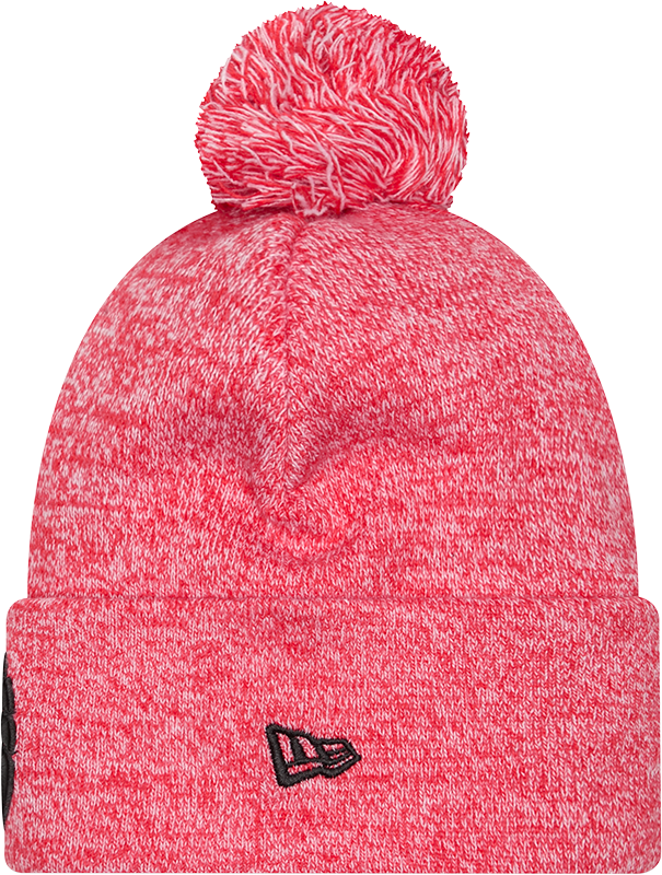 Marled Part Logo Knit Cuffed Pom Toque
