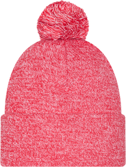 Marled Part Logo Knit Cuffed Pom Toque