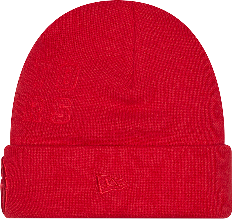 Tonal Logo Cuffed Toque - RED