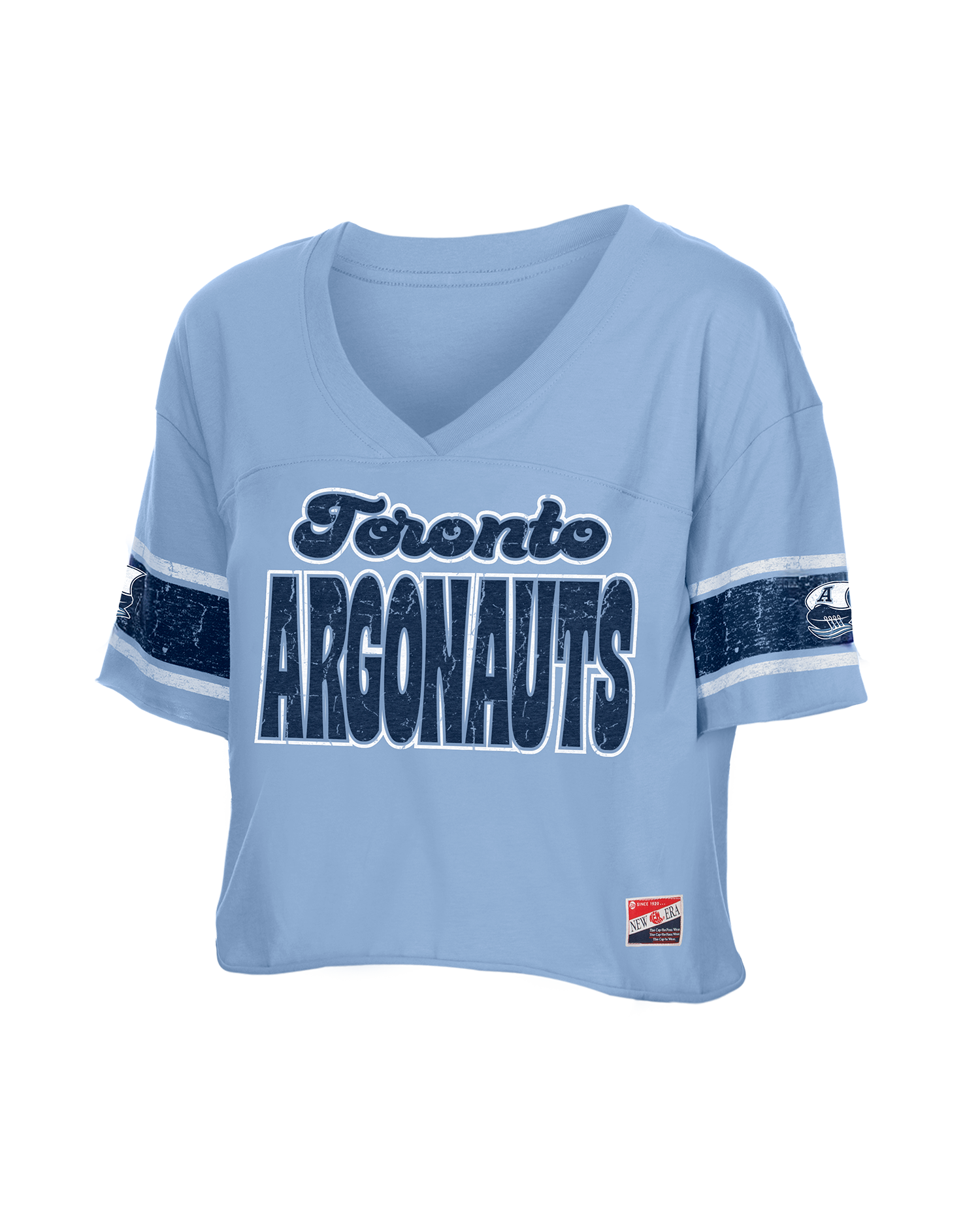 Distressed Wordmark Cropped Tee