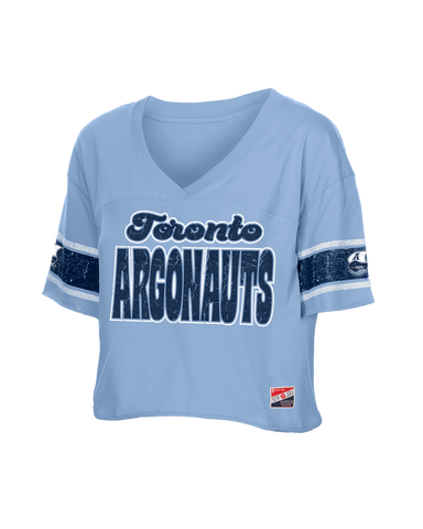 Distressed Wordmark Cropped Tee