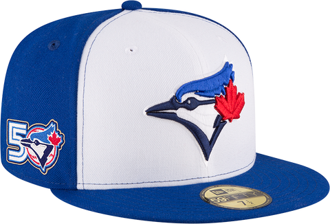 Blue Jays New Era Men's 59FIFTY 2Tone Fitted Hat with 50th Patch