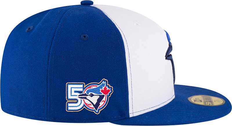 Blue Jays New Era Men's 59FIFTY 2Tone Fitted Hat with 50th Patch