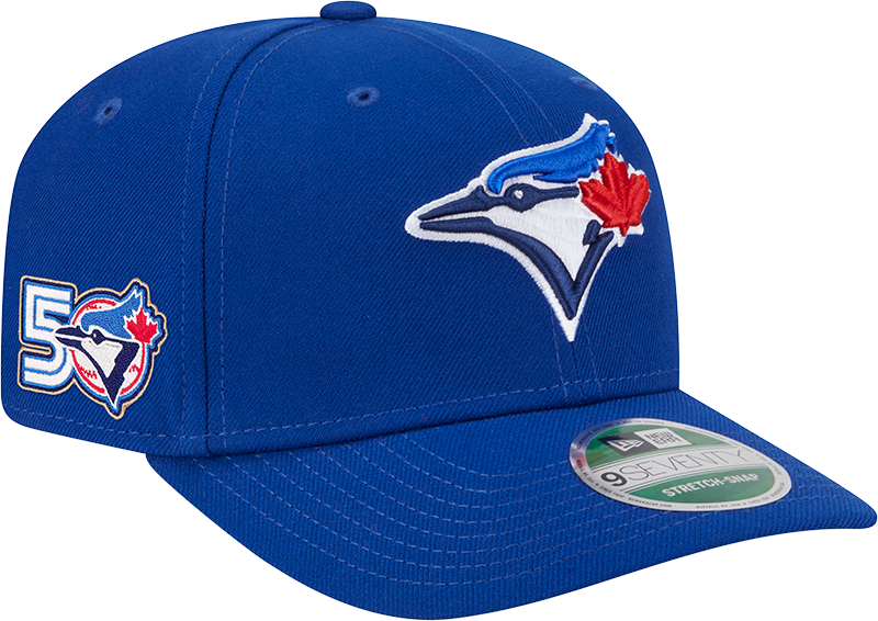 Blue Jays New Era Men's 9SEVENTY Adjustable Hat with 50th Patch