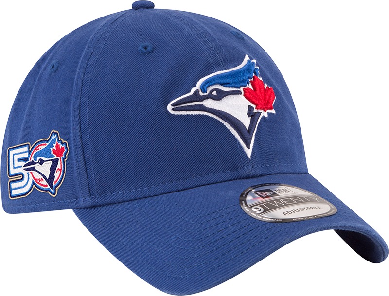 Blue Jays New Era Men's 9TWENTY Core Classic Adjustable Hat with 50th Patch