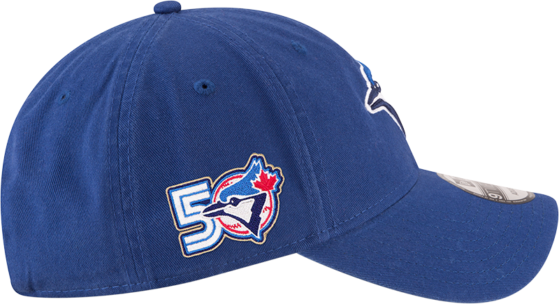 Blue Jays New Era Men's 9TWENTY Core Classic Adjustable Hat with 50th Patch
