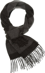 Logo Black Check Scarf