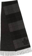 Logo Black Check Scarf