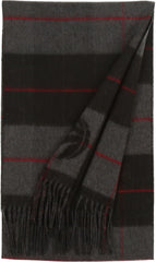 Logo Black Check Scarf