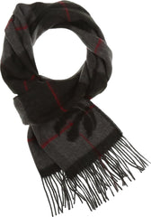 Logo Black Check Scarf