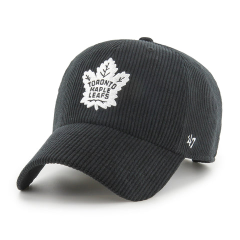 Maple Leafs Adult Corduroy Clean Up Slouch Hat - BLACK