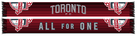 Toronto FC Lined Striped Primary Logo Scarf
