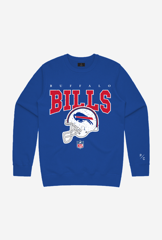 Buffalo Bills Helmet Logo Vintage Crew