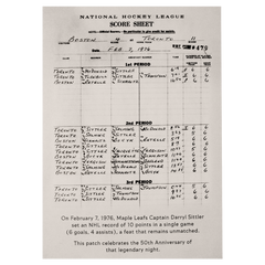 Darryl Sittler 10 Point Anniversary Patch