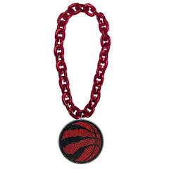 Raptors Logo Bling Fan Chain - RED