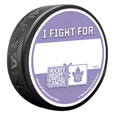 Toronto Maple Leafs Puck - I Fight Hockey Fights Cancer Puck