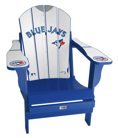 Blue Jays Folding Adirondack Sports Chair - WHITE