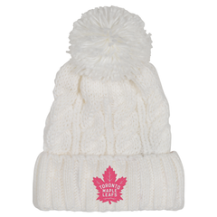 Youth Cable Knit Cuffed Pom Toque