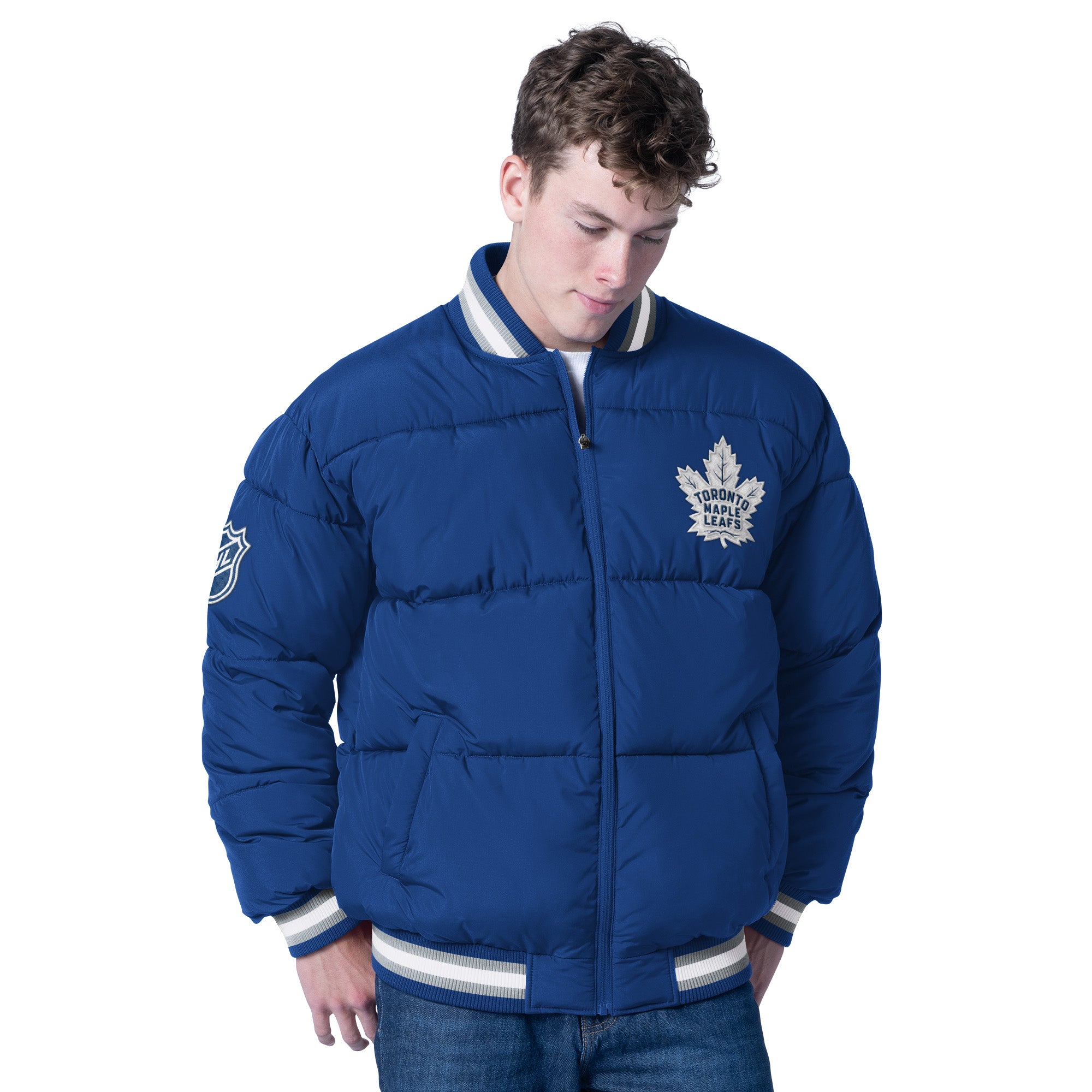 Maple Leafs GIII Men's Base Runner Puffer Jacket