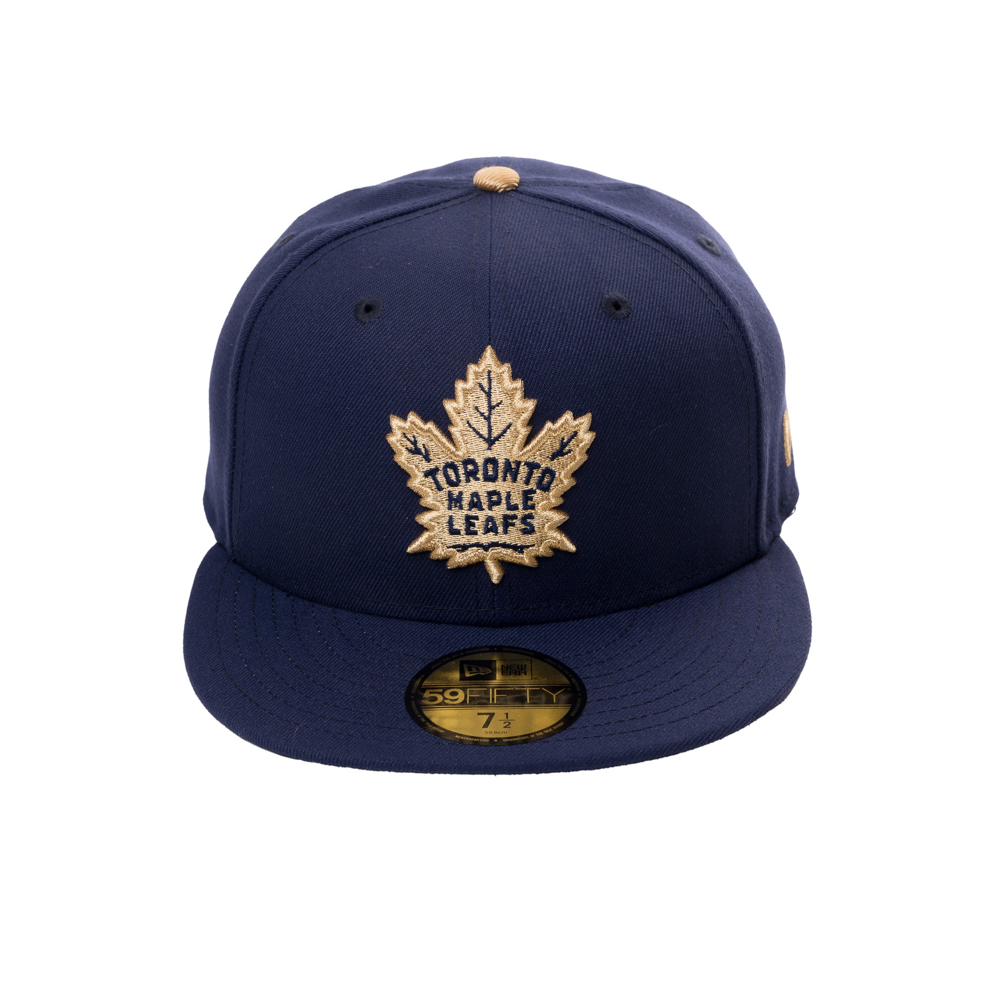 59FIFTY Prim Logo Fitted Hat - NAVY/GOLD