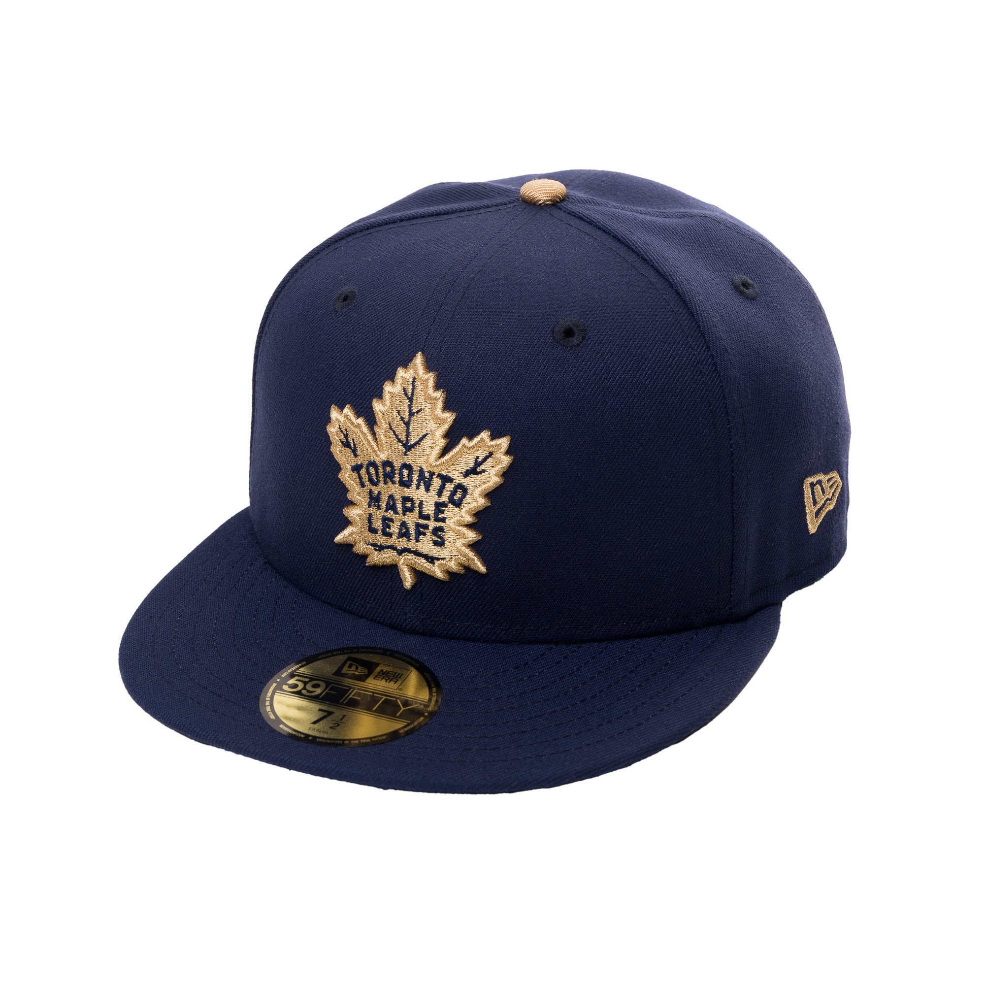 59FIFTY Prim Logo Fitted Hat - NAVY/GOLD