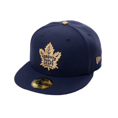 59FIFTY Prim Logo Fitted Hat - NAVY/GOLD