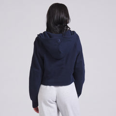 Scuba Oversized 1/2 Zip Hoodie - NAVY