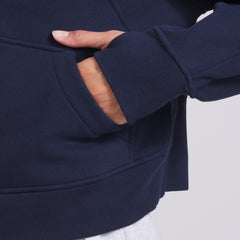 Scuba Oversized 1/2 Zip Hoodie - NAVY