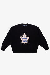 Leafs Logo Knit Sweater - BLACK