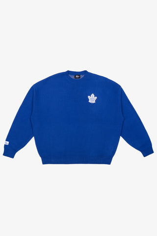 Leafs Logo Knit Sweater - NAVY