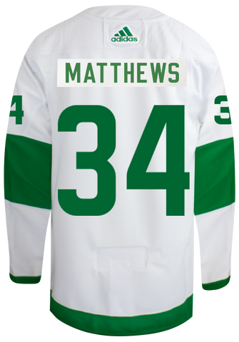 Maple Leafs Adidas Men's Authentic 2024 St Pats Jersey - MATTHEWS