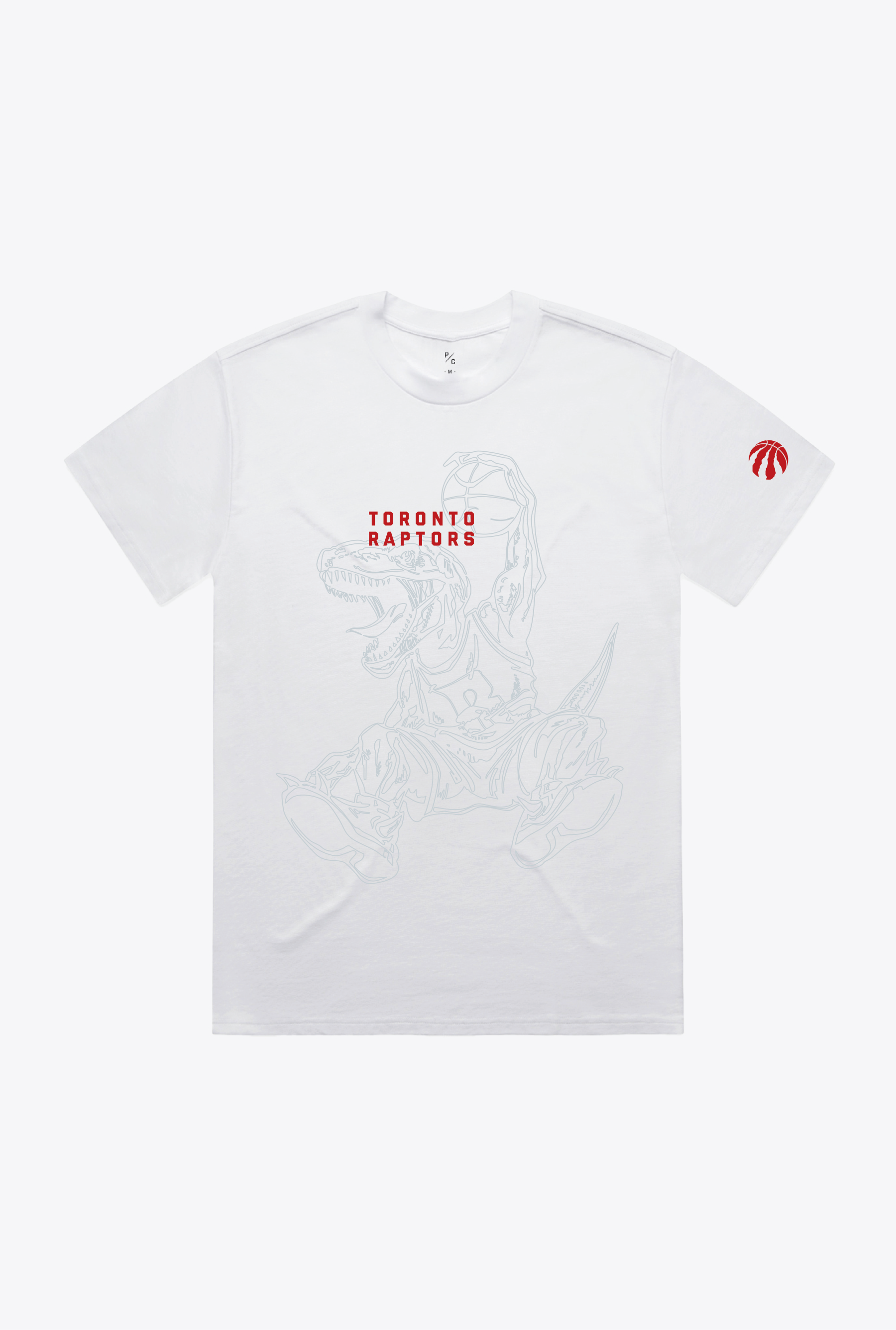 Raptors x George Brown Midweight Tee - WHITE