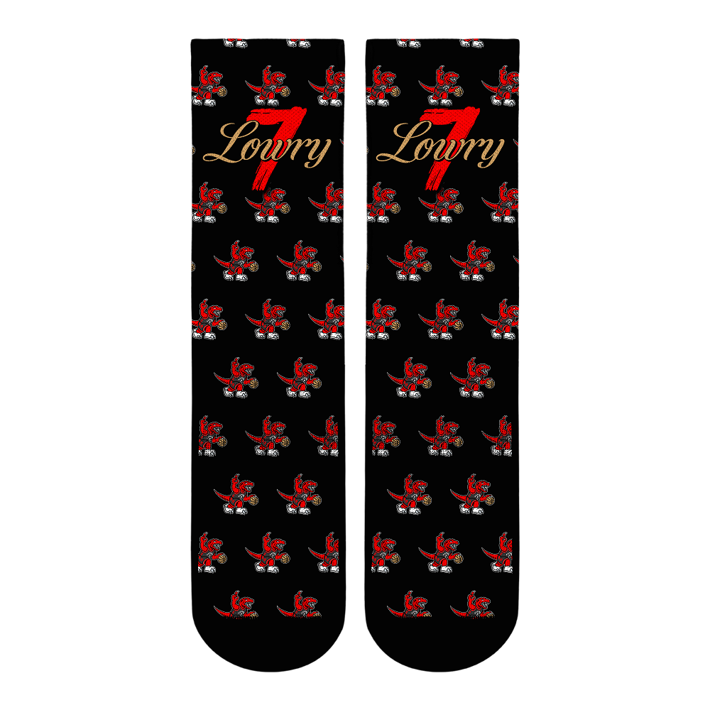 Lowry Dino Logo Multi Print All Over Socks