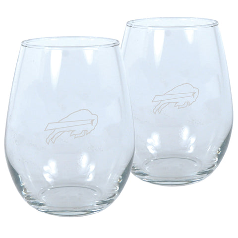 Buffalo Bills Wine Glass Set
