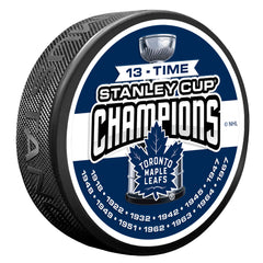 Toronto Maple Leafs Puck -  13 TIME CHAMPS