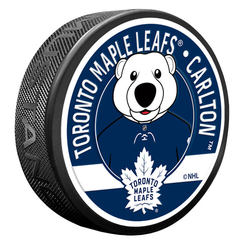 Maple Leafs Carlton Mascot Textured Puck