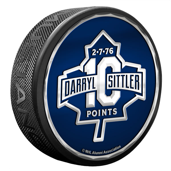 Darryl Sittler 10 Point Anniversary Medallion Puck