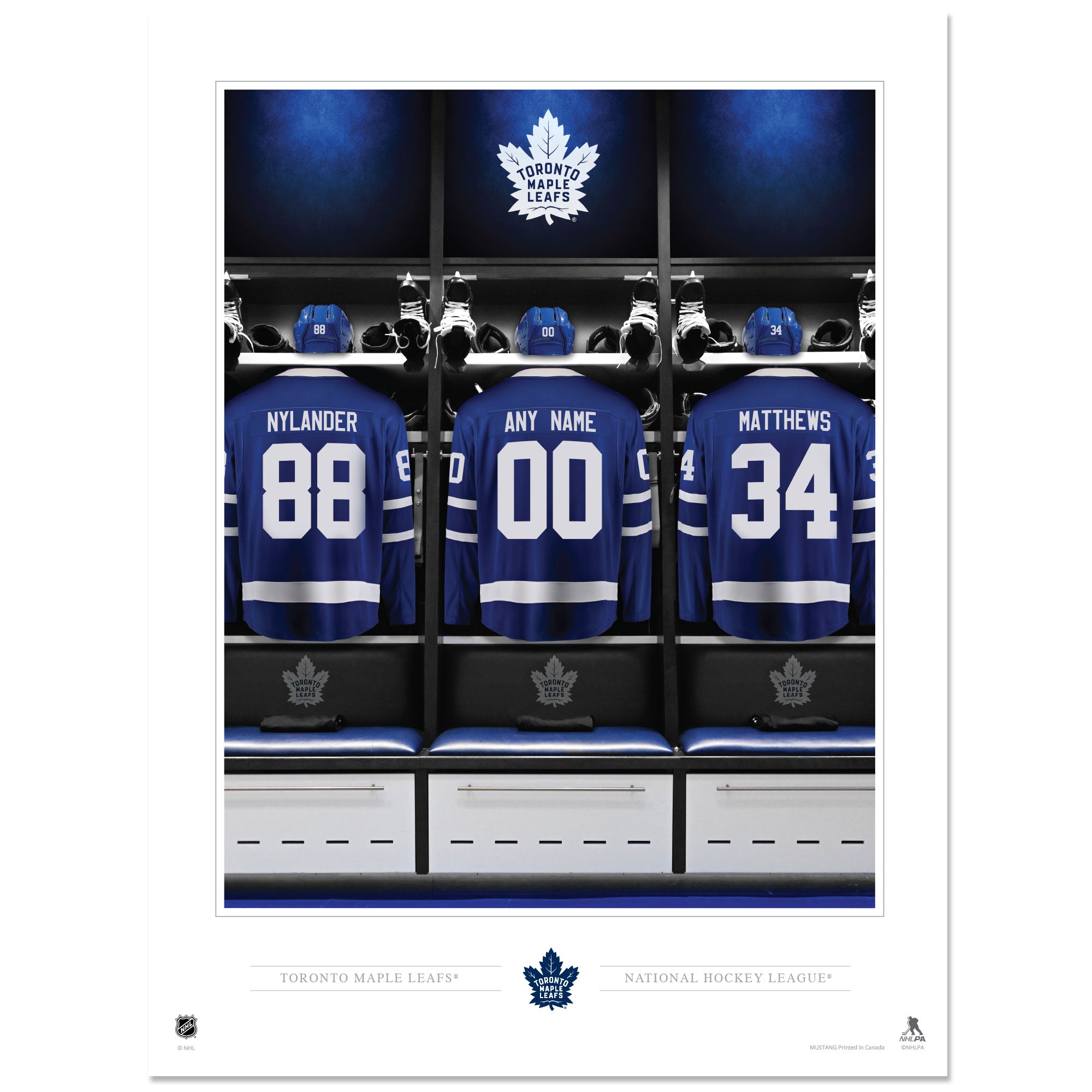 Toronto Maple Leafs - Personalized Team Locker Room Print - 12" x 16"