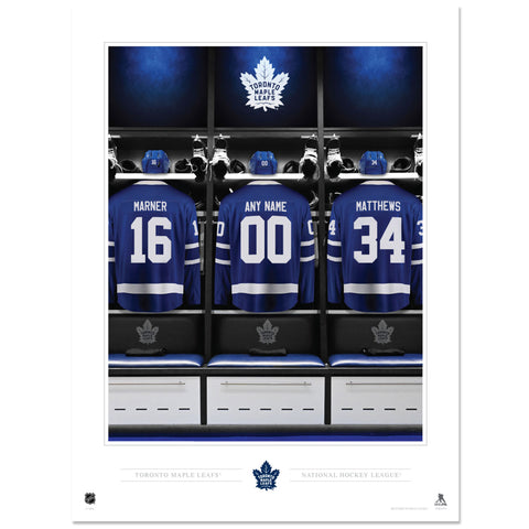 Toronto Maple Leafs - Personalized Team Locker Room Print - 12" x 16"
