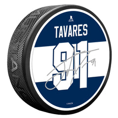 Toronto Maple Leafs Player Textured Puck with Replica Signature - J. Tavares