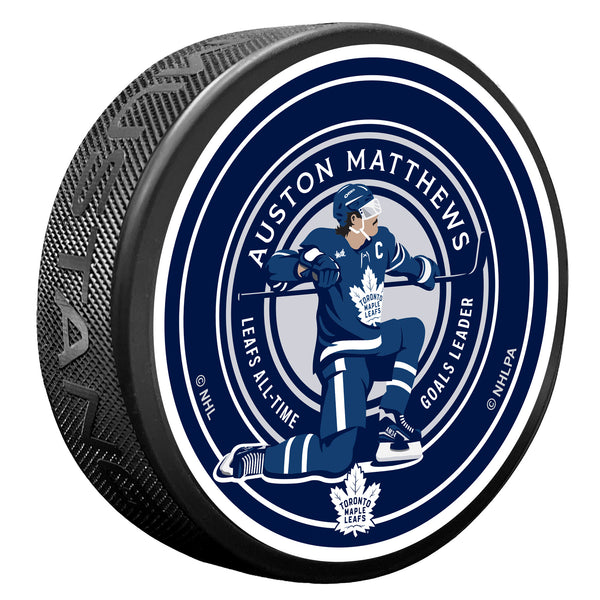 Auston Matthews Maple Leafs All Time Goal Leader Secondary Puck