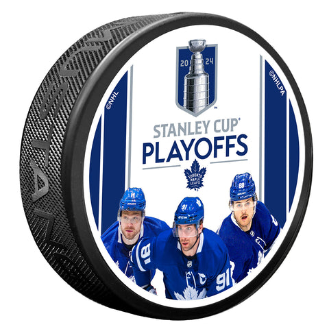 Maple Leafs 2024 Stanley Cup Playoffs Trio Puck - TAVARES, NYLANDER, DOMI
